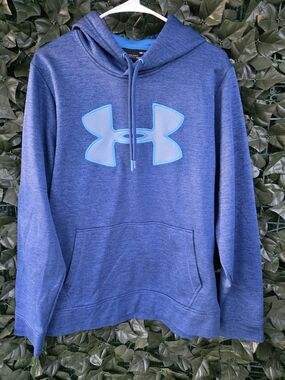 Under Armour Cold Gear Men’s Blue Logo Hoodie Sweatshirt